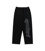 Sp5der Rhinestone Punk V2 Sweatpant Black