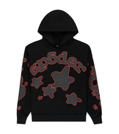 Black Sp5der Beluga Outline Hoodie
